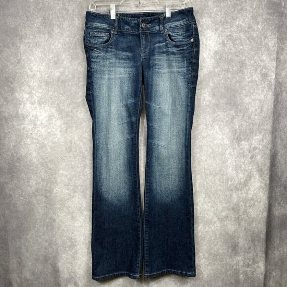 Decree Jeans Boot Cut Womens 5 Blue Dark Wash Stretch Denim Casual Juniors - Picture 1 of 12